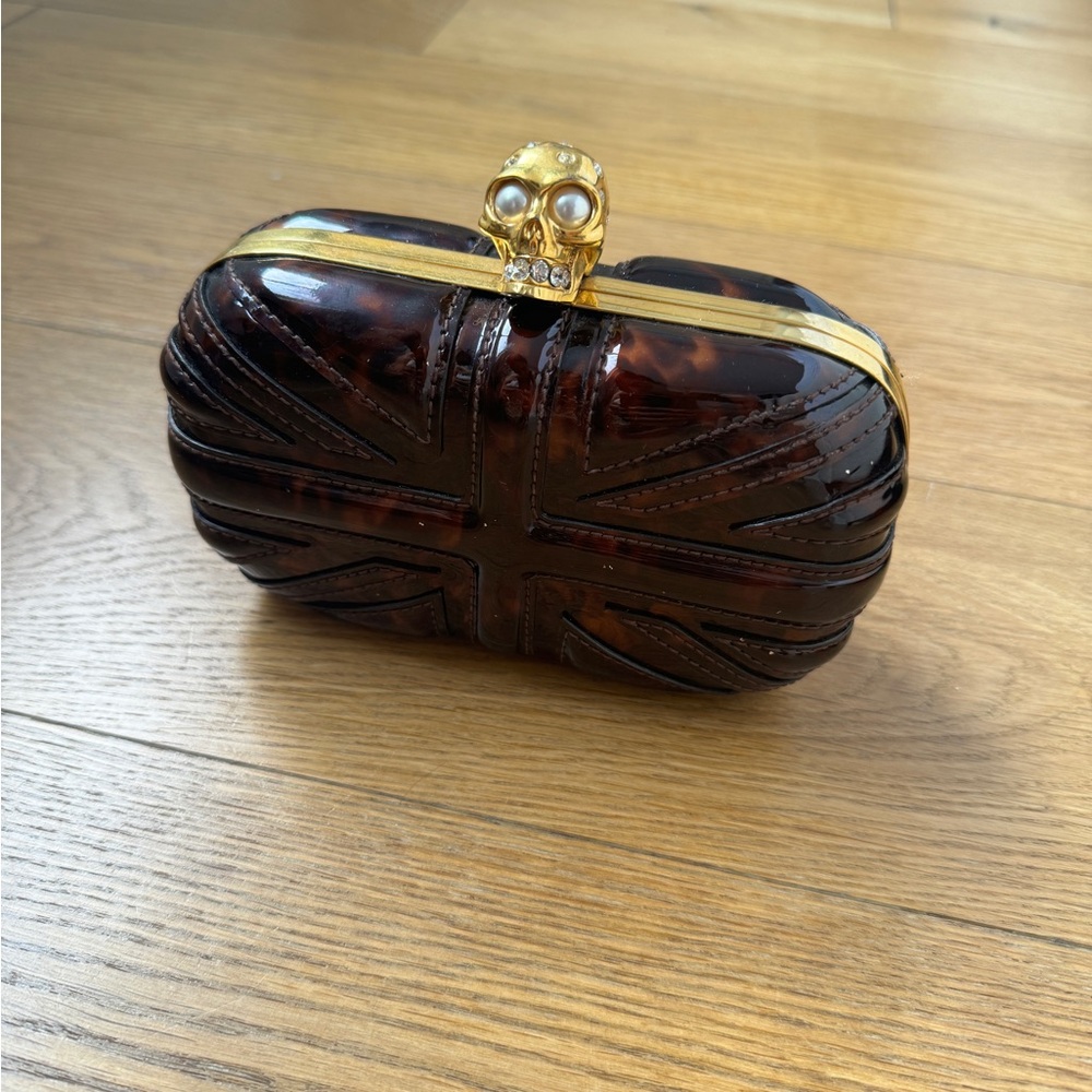 Alexander McQueen Tortoise / Pearl / Skull Clutch